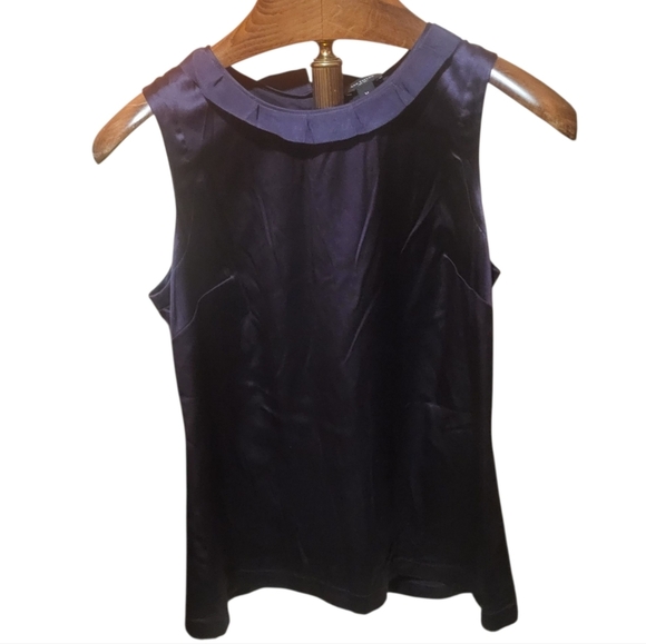 Ann Taylor Tops - Ann Taylor Royal Purple Silk Blend Sleeveless Top Size Medium
